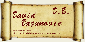 David Bajunović vizit kartica